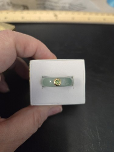 Jade band ring - jade,