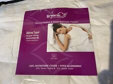 SUPER KING GOOSE FEATHER & DOWN MATTRESS TOPPER FULL CHANNEL SECTION 4 X STRAP