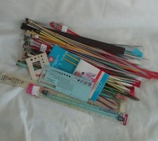 Huge Lot of 35 plus Vintage Knitting Needles Various Sizes & Styles