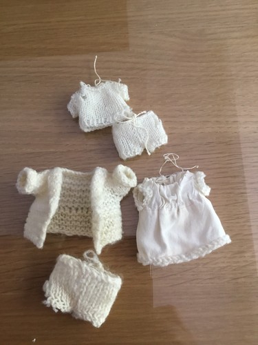 Tiny antique dolls clothes - tiny,
