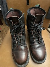 Solovair Derby Boot Burgundy rub off 8 eye Size UK 7.5 US 10, EUR 42