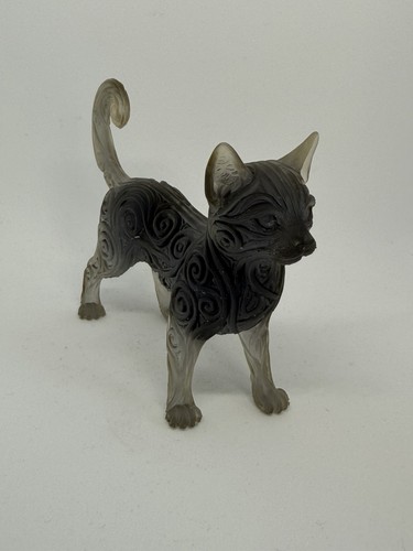 Resin printed grey black - grey/black, cat