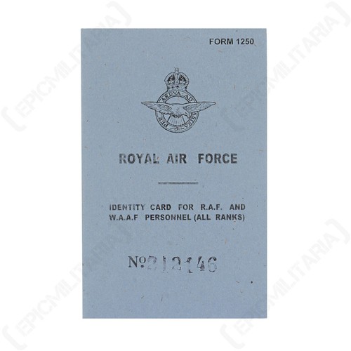 Ww2 british raf card - raf, id