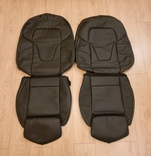 Mercedes V Class front driver & passenger Black Leather Seat Covers Pair W447 