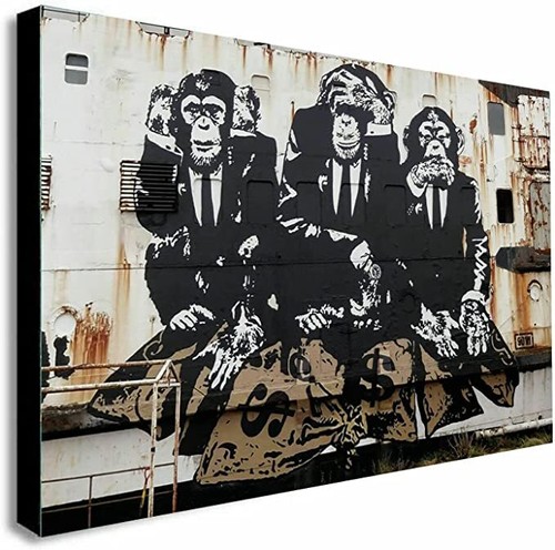 Banksy three wise monkeys
