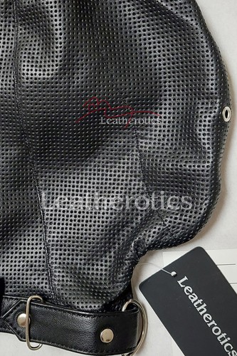 Leather gimp hood perforated - leather,