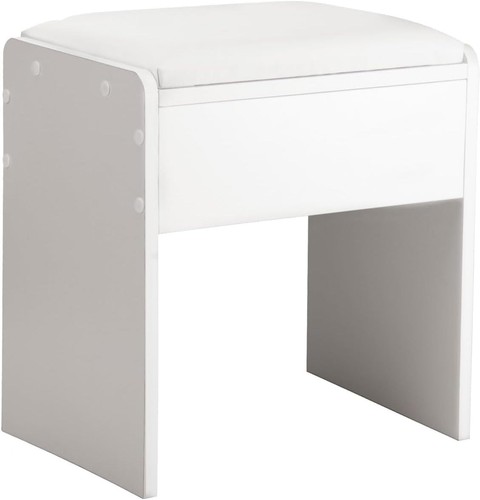 White dressing table stool - dressing,