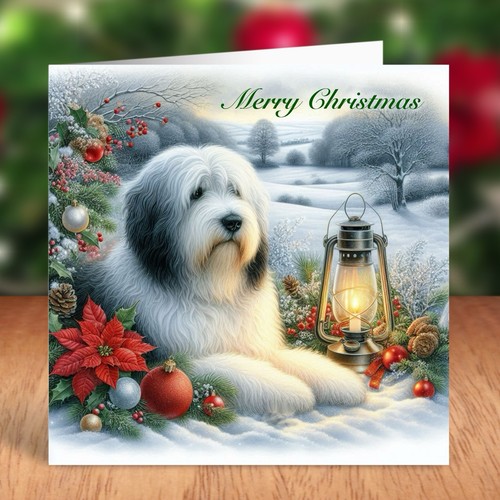 Old english sheepdog dog - old,