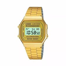 New Casio GoldA168W Digital Classic Retro Stainless Steel Gold Watch UKSELLER 👍