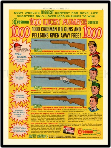 1962 crosman gun x - gun, ad