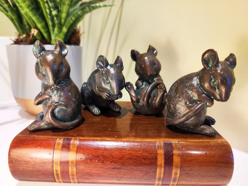 Set resin mice ornaments - set, of