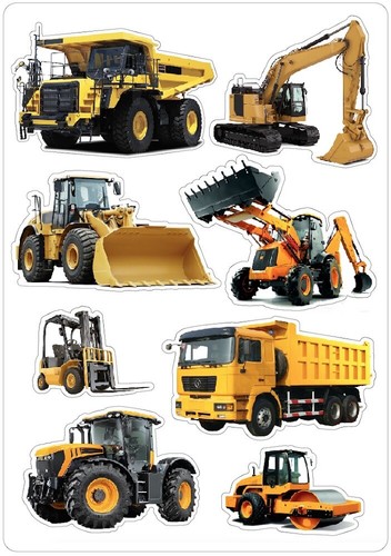 Construction vehicle stickers - construction,
