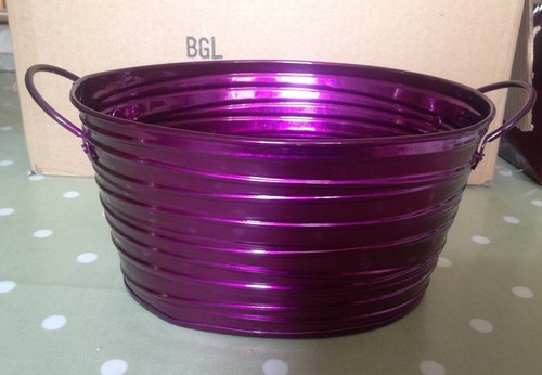 Purple metal tin flower - purple,