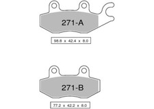 Organic front brake pair pads YAMAHA 125 TZR 125 (versione Spagna) 1987  TROFEO
