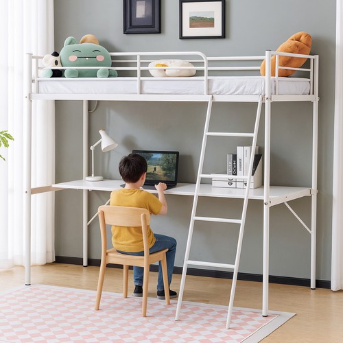 Single solid metal - loft, bed