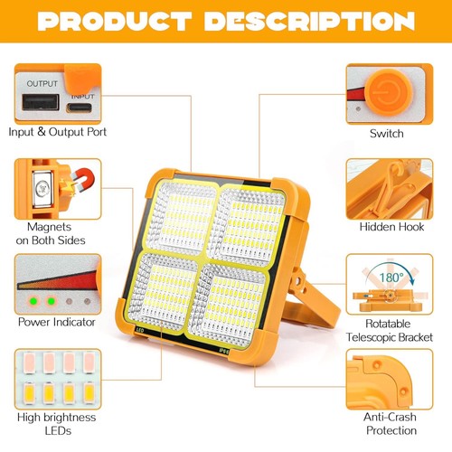 100w rechargeable led work - 100w,