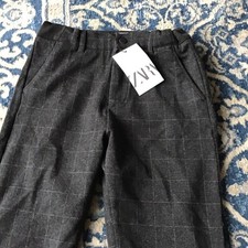Boys Zara Check Trousers With Turn-ups .age 10 -140cm. New with Labels