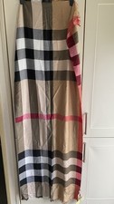 Burberry Cashmere Nova Check Beige Shawl/Wrap scarf bnwt 