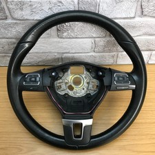 Genuine VW black leather steering wheel for T5.1 Transporter with switches. 12C