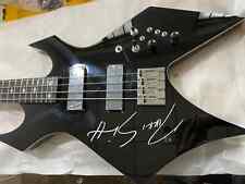  War Bass Black 4 Strings Electirc Bass Guitar Diamond Inlay Reverse Headstock