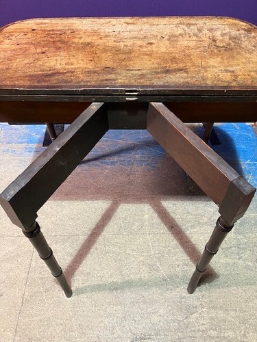 Antique card table demi - , lune