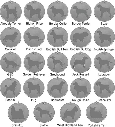 Personalised dog tag - dog, id