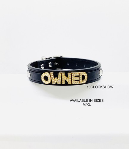 Black custom neck collar slave - custom,