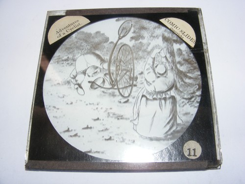 Antique magic lantern - lantern, glass
