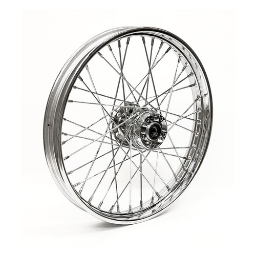 Front chrome spoke wheel - front,