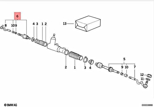 Bmw e36 steering rack right - bmw,
