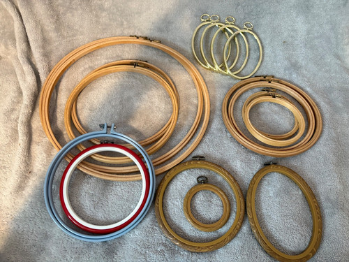 Plastic flexi hoop wooden - plastic,