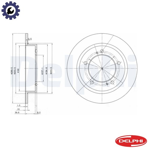 Brake disc bg2584 - disc, for