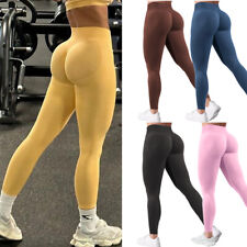 Women Impact Yoga Pants Push Up Cellulite Leggings Bum Butt Lift Sports Gym UK