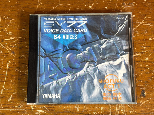 Yamaha sy77 voice - voice, data