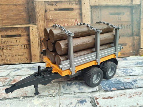 Bruder yellow timber trailer - bruder,