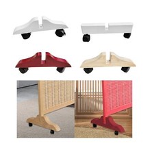 Screen Base Room Divider Stand Wooden Frames Movable Wheel for Dressing Room