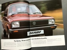 Original 1980 Volkswagen Derby Sales Brochure Retro Car Memorabilia