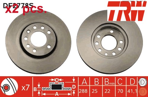 Pcs front rear brake disc - rear,