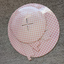 Two Tier Cardboard Red Gingham