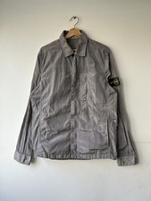 Stone Island silver / lavender nylon metal shimmer zip up overshirt - Size L