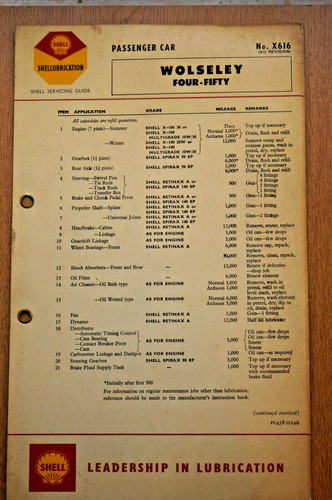 Wolseley four fifty 50 - -, 4-50