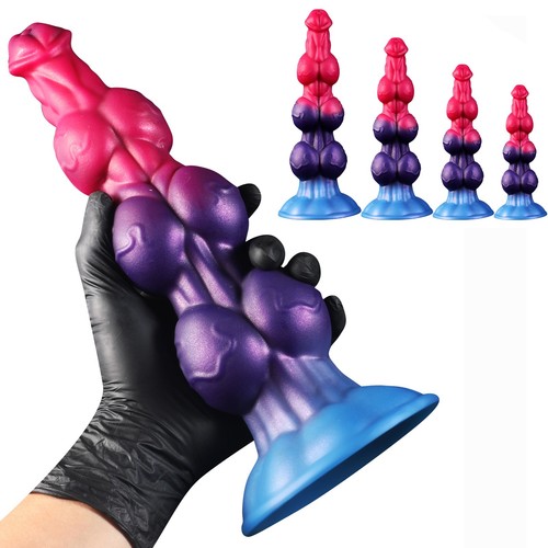 Large knot dildo with - large, suction