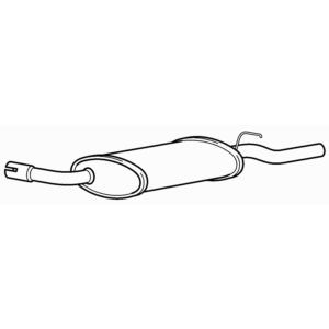 Rear exhaust silencer - rear, box