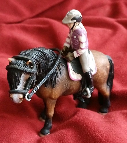 Schleich pony girl riding - schleich,