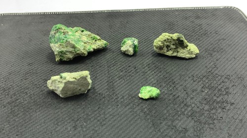 Natural green garnet crystal - natural,