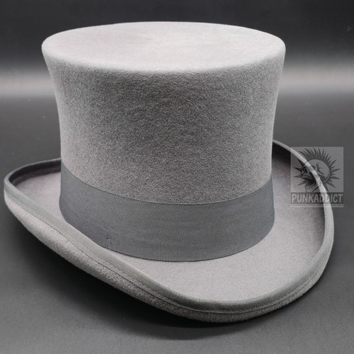 Gray 100 wool felt top - felt, hat