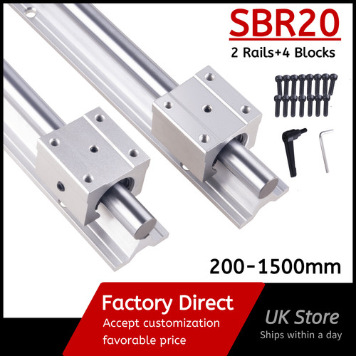 Sbr20 200mm 1500mm linear - 2x, 200mm-1500mm