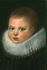 Antique postcard Alonso-Sanchez Coello child's head