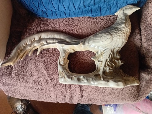 Large pottery golden pheasant - pottery,
