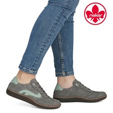 Rieker Womens Grey Lace Up
